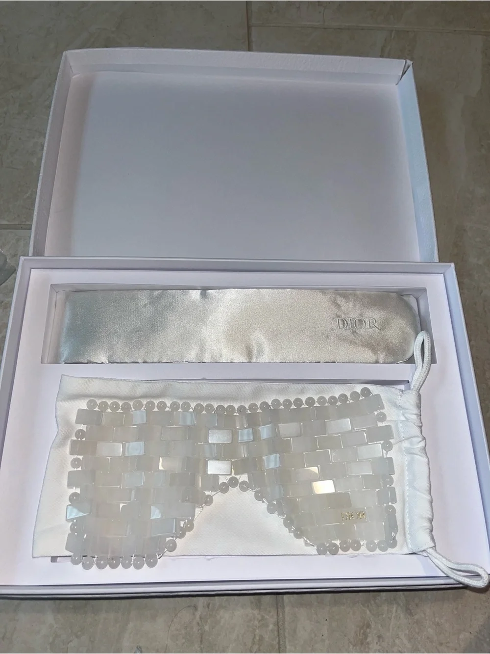 Dior White Quartz Eye Mask Set
